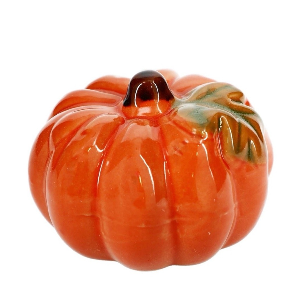 Ceramic Orange Pumpkin Decor